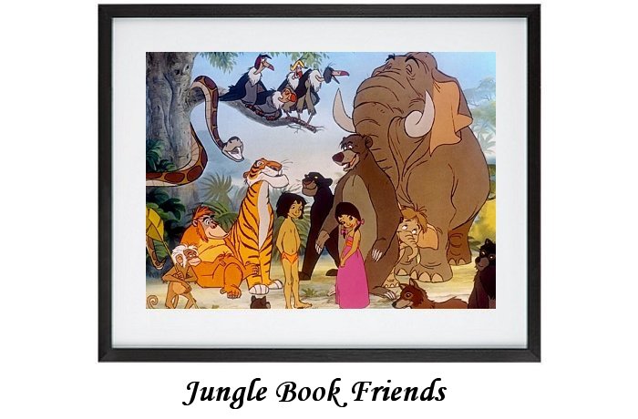 Jungle Book Friends Framed Print